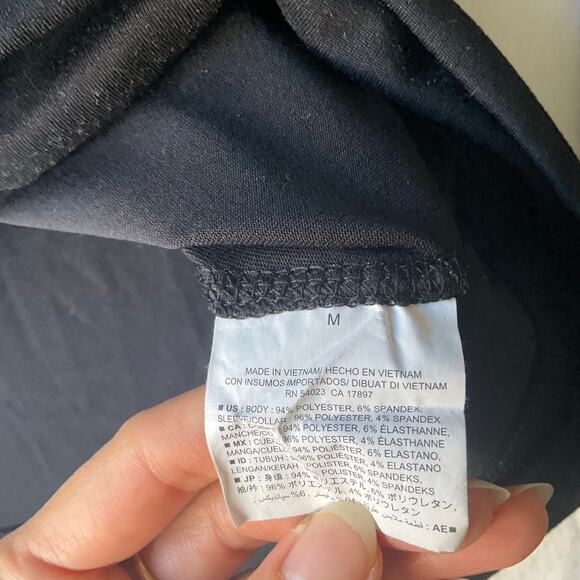 Old Navy Women Long Sleeve Turtleneck Sweatshirt size M,Gray & Black, Thumb Hole - Picture 5 of 8